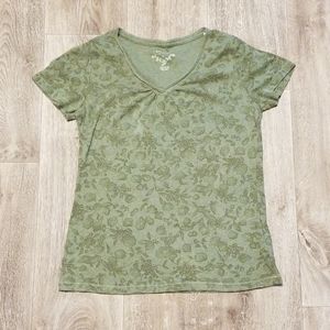🍒 Sonoma v-neck short sleeve top / t-shirt, green